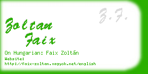 zoltan faix business card